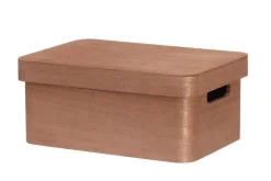 Säilytyskorit Ja Laatikot|Ruoansäilytys Ja Järjestys^4Living puulaatikko kannella 30x21x13 cm ruskea