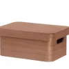 Säilytyskorit Ja Laatikot|Ruoansäilytys Ja Järjestys^4Living puulaatikko kannella 25x17x11 cm ruskea