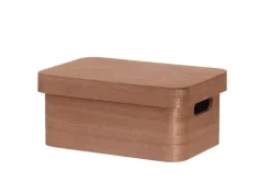 Säilytyskorit Ja Laatikot|Ruoansäilytys Ja Järjestys^4Living puulaatikko kannella 25x17x11 cm ruskea