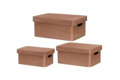 Säilytyskorit Ja Laatikot|Ruoansäilytys Ja Järjestys^4Living puulaatikko kannella 25x17x11 cm ruskea