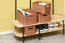 Säilytyskorit Ja Laatikot|Ruoansäilytys Ja Järjestys^4Living puulaatikko 26x20x13,5 cm ruskea