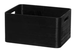 Säilytyskorit Ja Laatikot|Ruoansäilytys Ja Järjestys^4Living puulaatikko 32x24x16,5 cm musta