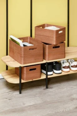 Säilytyskorit Ja Laatikot|Ruoansäilytys Ja Järjestys^4Living puulaatikko 23x18x12 cm ruskea