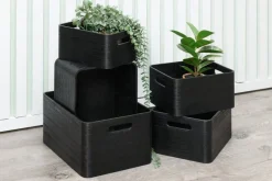 Säilytyskorit Ja Laatikot|Ruoansäilytys Ja Järjestys^4Living puulaatikko 29x22x15 cm musta
