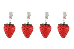 Keittiötarvikkeet^4Living pöytäliinan tuulipaino mansikka 4 kpl