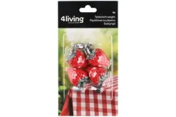 Keittiötarvikkeet^4Living pöytäliinan tuulipaino mansikka 4 kpl