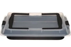 Leivonta^Maku Bake&Carry piirakkavuoka + kansi 3,45 L 42x30x4,5 cm mu