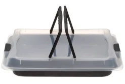 Leivonta^Maku Bake&Carry piirakkavuoka + kansi 3,45 L 42x30x4,5 cm mu