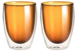 Astiat^Maku juomalasi kaksikerroksinen 35 cl ruskea 2 kpl