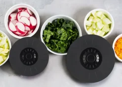 Ruoansäilytys Ja Järjestys|Keittiötarvikkeet^Maku kansi silikonia musta 5 kpl