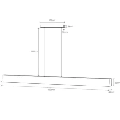 Sisustusvalaisimet^Mantra Hanok riippuvalaisin 120 cm valkoinen