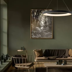 Sisustusvalaisimet^Mantra Niseko riippuvalaisin Ø 65 cm kaukosäätimellä musta