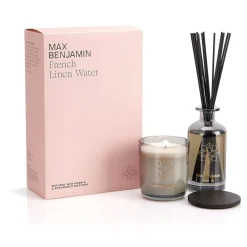 Tuoksukynttilät Ja Huonetuoksut|Kynttilät Ja Huonetuoksut^Max Benjamin lahjasetti French Linen Water