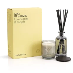Tuoksukynttilät Ja Huonetuoksut|Kynttilät Ja Huonetuoksut^Max Benjamin lahjasetti Lemongrass and Ginger kynttilä