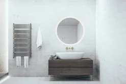 Kellot Ja Peilit^Mirrors and More peili Aura LED-valolla Ø60 cm peililasi IP4