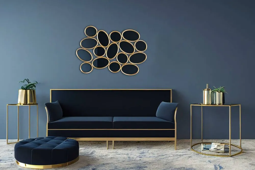 Kellot Ja Peilit^Mirrors and More peili Maddy 90 x 61 cm kulta