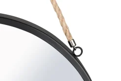 Kellot Ja Peilit^Mirrors and More peili Taira Ø40 cm musta narulla