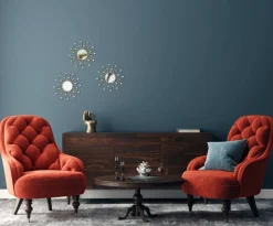 Kellot Ja Peilit^Mirrors and More peilisetti Melanie 3 x Ø25,5 cm kulta