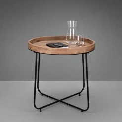 Huonekalut^Mirrors and More pöytä Jette Ø66 cm musta/puu