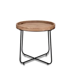 Huonekalut^Mirrors and More pöytä Jette Ø66 cm musta/puu