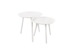 Huonekalut^Mirrors and More sarjapöytä Vilana Ø50 cm + Ø45 cm valkoinen