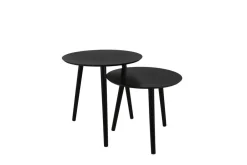 Huonekalut^Mirrors and More sarjapöytä Vilana Ø50 cm + Ø45 cm musta