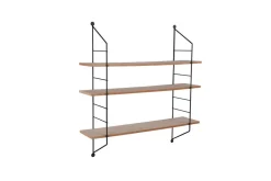 Hyllyt Ja Telineet|Huonekalut^Mirrors and More seinähylly Clara 3-os musta/puu