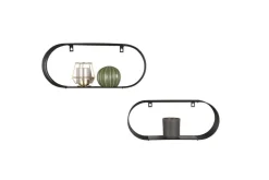 Hyllyt Ja Telineet|Huonekalut^Mirrors and More seinähyllysetti Joyce 2-pack musta