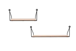 Hyllyt Ja Telineet|Huonekalut^Mirrors and More seinähylly Dana musta/puu 2-pack