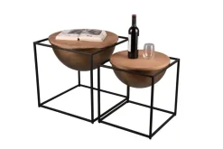 Huonekalut^Mirrors and More sivupöytä Celli 53 x 55 cm musta