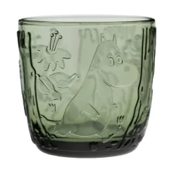 Astiat^Moomin Arabia juomalasi 28 cm havunvihreä 2 kpl