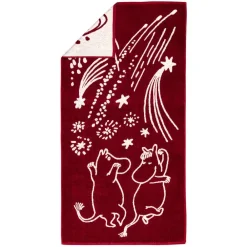 Kylpyhuone- Ja Saunatekstiilit|Kylpyhuone- Ja Saunatekstiilit^Moomin Arabia kylpypyyhe 70x140 cm Juhlan Aika GOTS