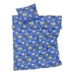 Vuodetekstiilit^Moomin Arabia pussilakanasetti 150x210 cm Muumiperhe värit/s