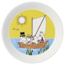 Astiat^Moomin Arabia Sesonki lautassetti 19 cm Talvinuotio & Purjeh