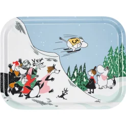 Tarjoilu^Moomin Arabia Sesonki tarjotin 27x20 cm Mäkihyppy