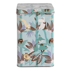 Ruoansäilytys Ja Järjestys^Moomin neliökahvipurkki Muumi Latvus sinivihreä