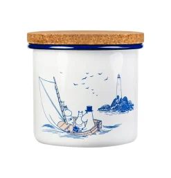 Ruoansäilytys Ja Järjestys^Muumi emalipurkki korkkikannella Sailors 1,3 L