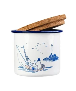 Ruoansäilytys Ja Järjestys^Muumi emalipurkki korkkikannella Sailors 1,3 L