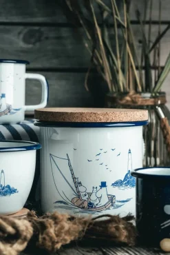 Ruoansäilytys Ja Järjestys^Muumi emalipurkki korkkikannella Sailors 1,3 L