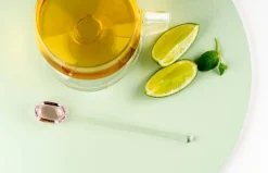 Aterimet^Muurla lasilusikka vaaleanpunainen/kirkas