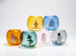 Lyhdyt Ja Kynttilänjalat^Muurla Muumi kynttilälyhty Muumipappa harmaa 9,5 cm