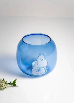 Lyhdyt Ja Kynttilänjalat^Muurla Muumi kynttilälyhty Muumipeikko sininen 9,5 cm