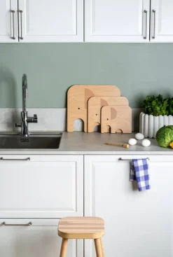 Lastenhuone|Veitset Ja Leikkuulaudat^Muurla norsu Chop&Serve -lauta L keltainen