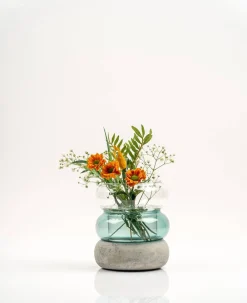 Maljakot Ja Ruukut^Muurla Rinkeli kynttilälyhty/maljakko sinivihreä 12 cm