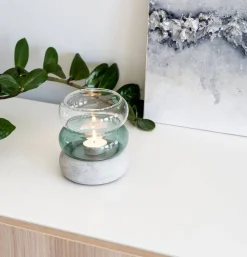 Maljakot Ja Ruukut^Muurla Rinkeli kynttilälyhty/maljakko sinivihreä 12 cm