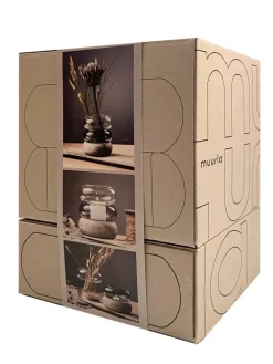 Maljakot Ja Ruukut^Muurla Rinkeli kynttilälyhty/maljakko harmaa 18,5 cm