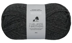 Kankaat Ja Käsityötarvikkeet^Novita 7 Veljestä lanka 100 g 044 grafiitti