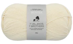 Kankaat Ja Käsityötarvikkeet^Novita 7 Veljestä lanka 100 g 010 luonnonvalkoinen
