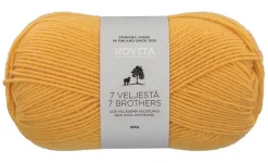 Kankaat Ja Käsityötarvikkeet^Novita 7 Veljestä lanka 100 g 268 auringonkukka