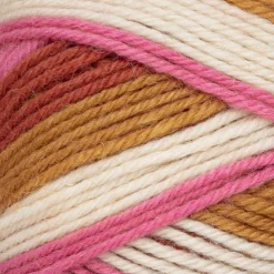 Kankaat Ja Käsityötarvikkeet^Novita 7 Veljestä Raita lanka Jättiraita 150g 8271 ilta-auri